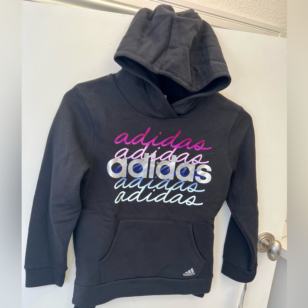 Brand new Adidas sweatshirt hoodie warm girls black pink